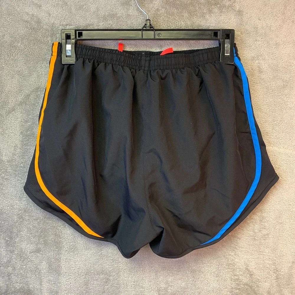 Nike Dri-FIT Running Shorts Size M Black Multicolor Trim Elastic Waist